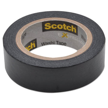 Scotch® Expressions Washi Tape, 1.25" Core, 0.59" X 32.75 Ft, Black freeshipping - TVN Wholesale